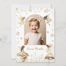 Tarjeta de foto de hito boho del primer año de had
