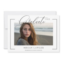 Tarjeta de foto de invitación a la fiesta de gradu