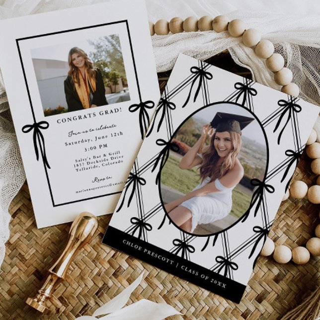 Tarjeta de foto de invitación a la fiesta de gradu (Subido por el creador)