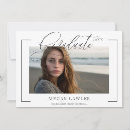 Tarjeta de foto de invitación a una fiesta de grad