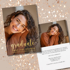 Tarjeta de foto de invitación de anuncio de gradua