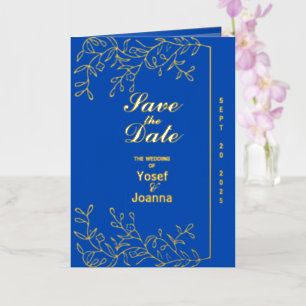 Tarjeta de Foto de Invitación de Boda con Hojas de