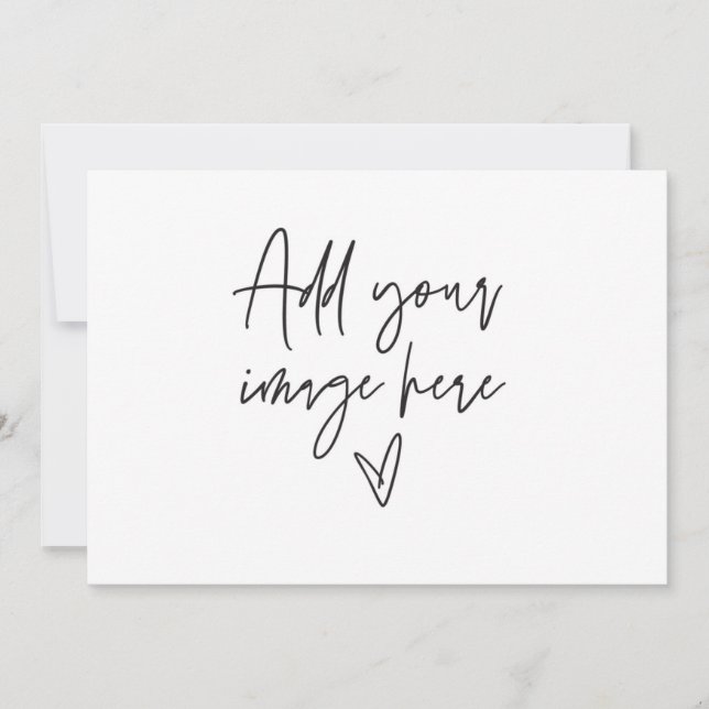 Tarjeta de Foto de Invitación de Boda Personalizad (Anverso)