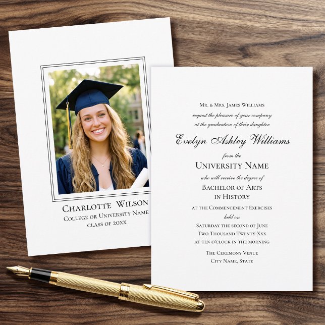 Tarjeta de foto de invitación de ceremonia formal  (Subido por el creador)