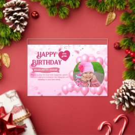 Tarjeta de foto de invitación de cumpleaños Saltar