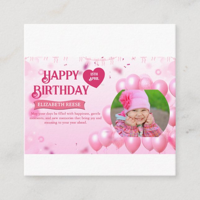 Tarjeta de foto de invitación de cumpleaños Saltar (Anverso)