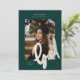 tarjeta de foto de invitación de graduación de gui