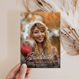 tarjeta de foto de invitación de graduación de gui