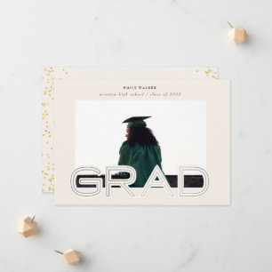 Tarjeta de foto de Invitación de graduación de gui