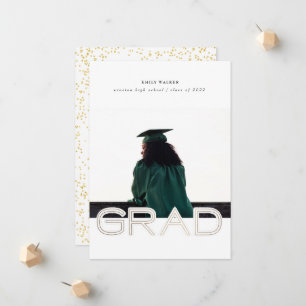 Tarjeta de foto de Invitación de graduación de gui