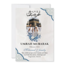 Tarjeta de Foto de Invitación Personalizada Umrah