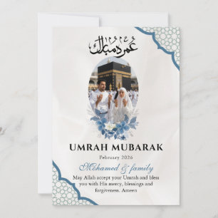Tarjeta de Foto de Invitación Personalizada Umrah