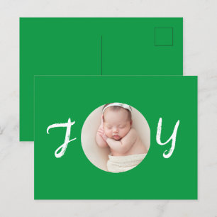 TARJETA DE FOTO DE LA FAMILIA DE NAVIDADES MODERNO
