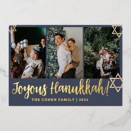Tarjeta de foto de la familia Happiest Hanukkah co