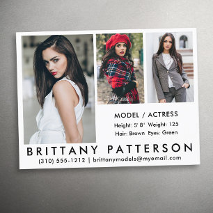 Tarjeta de foto de la tarjeta 3 del actor modelo W