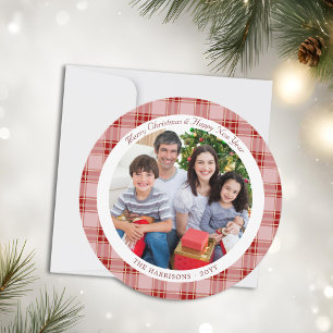 Tarjeta de Foto de las Fiestas de Navidad con Cuad