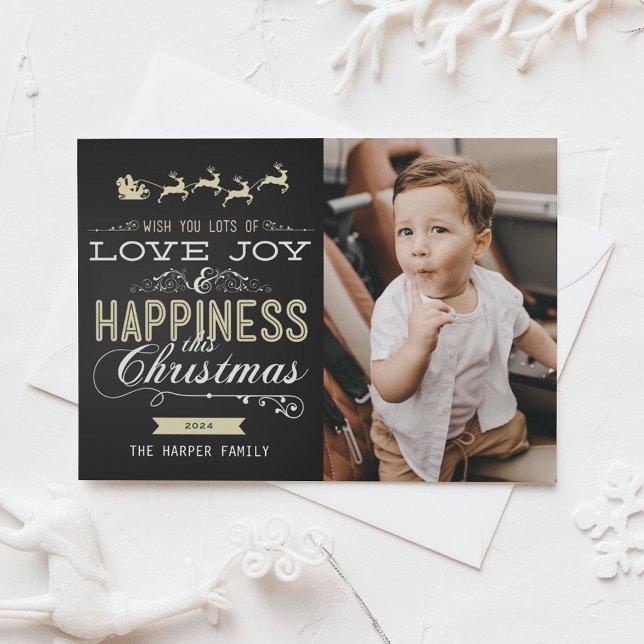 TARJETA DE FOTO DE LOGRO JOY FELICIDAD CHALKBOARD  (Subido por el creador)