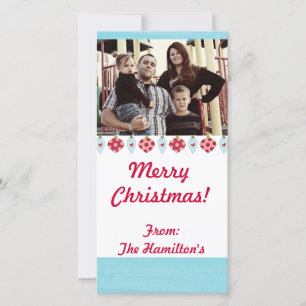 Tarjeta de FOTO de los Ornamentos de Navidad de 4x