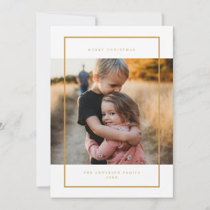 Tarjeta de Foto de Navidad con Estilo Minimalista