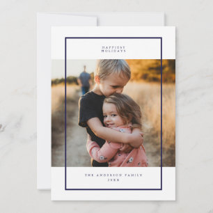 Tarjeta de Foto de Navidad con Estilo Minimalista 