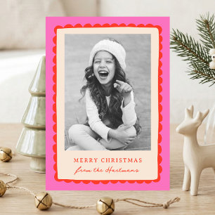 Tarjeta de Foto de Navidad con Marco de Venera en