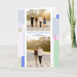 Tarjeta de Foto de Navidad con Pastel Artístico pa