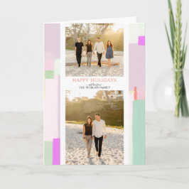 Tarjeta de Foto de Navidad con Pastel Artístico pa