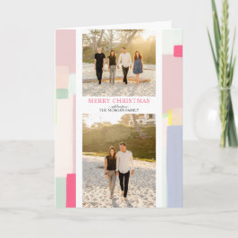 Tarjeta de Foto de Navidad con Pastel Artístico pa