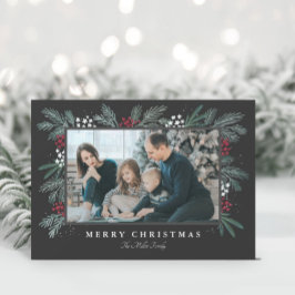 Tarjeta de Foto de Navidad con Spray de Siempre Ve