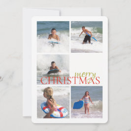 Tarjeta de Foto de Navidad de Doble Cara con Campa