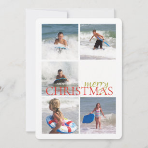 Tarjeta de Foto de Navidad de Doble Cara con Campa