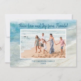 TARJETA DE FOTO DE NAVIDAD DE FLORIDA PAZ AMOR ALE