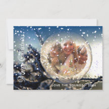 Tarjeta de FOTO de Navidad de Mi Familia Magia de 