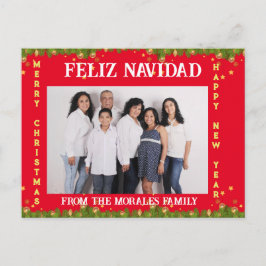 TARJETA DE FOTO DE NAVIDAD DE PERSONALIZADO INGLÉS