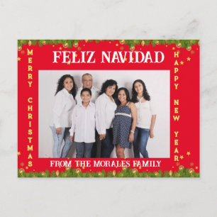 TARJETA DE FOTO DE NAVIDAD DE PERSONALIZADO INGLÉS