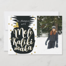 Tarjeta de foto de Navidad de piña Mele Kalikimaka