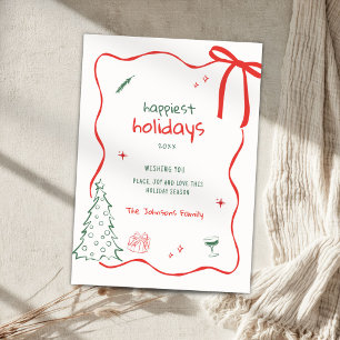 Tarjeta de foto de Navidad de vacaciones caprichos
