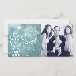 Tarjeta de Foto de Navidad de Vacaciones de Invier