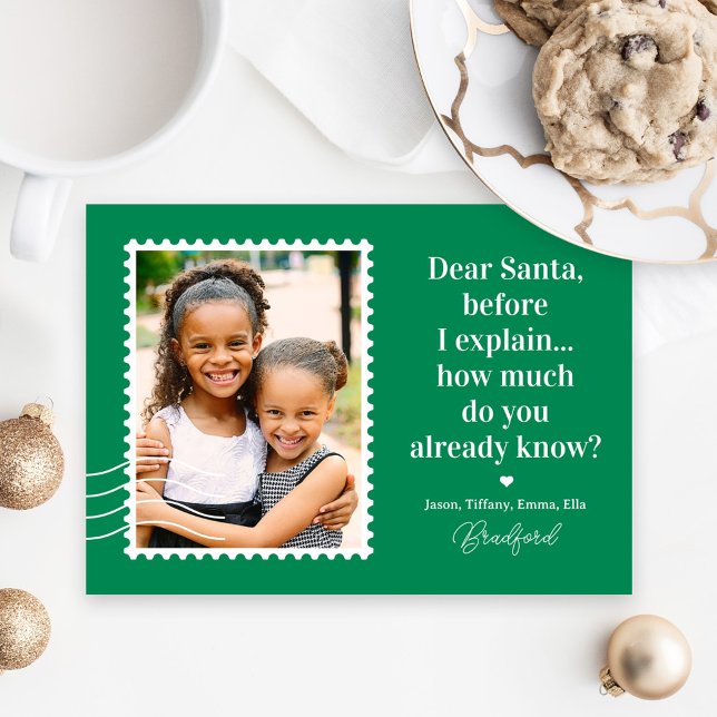 Tarjeta de foto de Navidad EDITABLE COLOR Pregúnta (Subido por el creador)