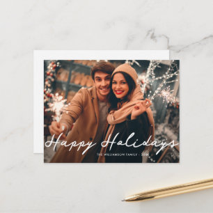 Tarjeta de foto de Navidad felices fiestas