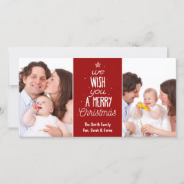 Tarjeta de foto de Navidad - le deseo una Feliz Na