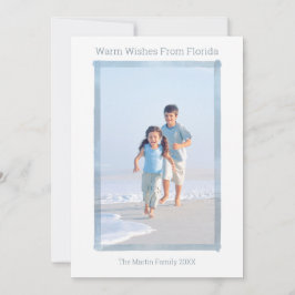 TARJETA DE FOTO DE NAVIDAD MÍNIMA PLAYA FLORIDA