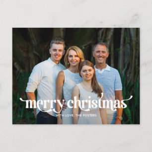 Tarjeta de Foto de Navidad Moderna con Adornos Div