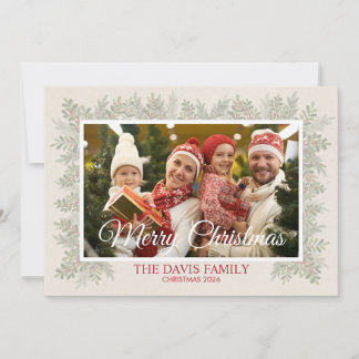 Tarjeta de Foto de Navidad para Familia (Personali