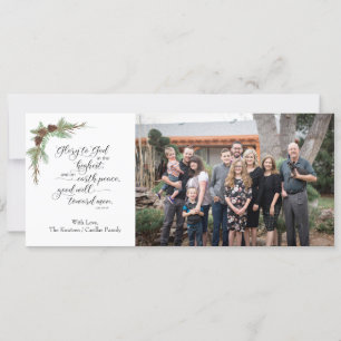 Tarjeta de foto de Navidad religiosa con verso de