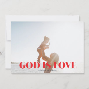 Tarjeta de Foto de Navidad Religiosa GOD es Amor