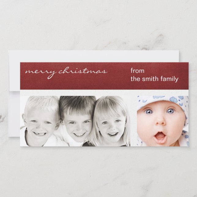 tarjeta de foto de navidad simple (Anverso)