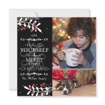 Tarjeta de Foto de Navidad Ten Tú... Bayas Rojas