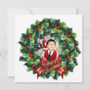 tarjeta de foto de Navidad tradicional