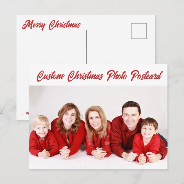 TARJETA DE FOTO DE NAVIDADES personalizados person (Anverso / Reverso)